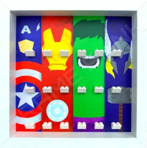 FRAME PUNK display frame compatible with LEGO Marvel Superhero minifigures (White)