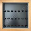FRAMEPUNK black background and black mounts display frame compatible with 21 Lego minifigures (Oak)