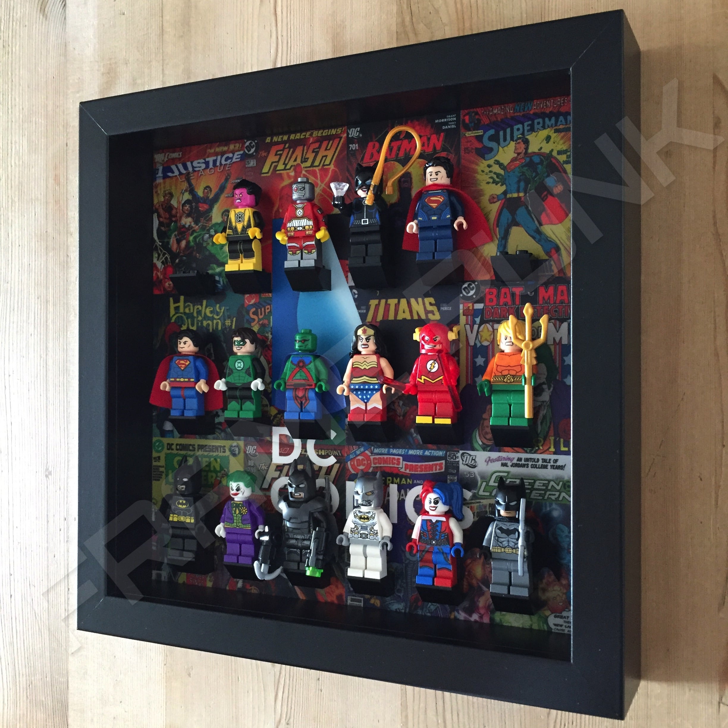 Display Frame Case for Lego DC Comics Justice League minifigures figures 