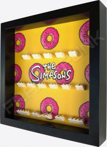 LEGO The Simpsons Minifigures Series 1 & 2 Donuts display frame (black) Side View