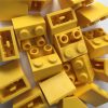 Yellow Lego mounting bricks