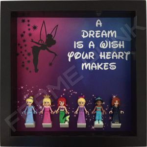 Disney Princess Black Frame Display With Minifigures