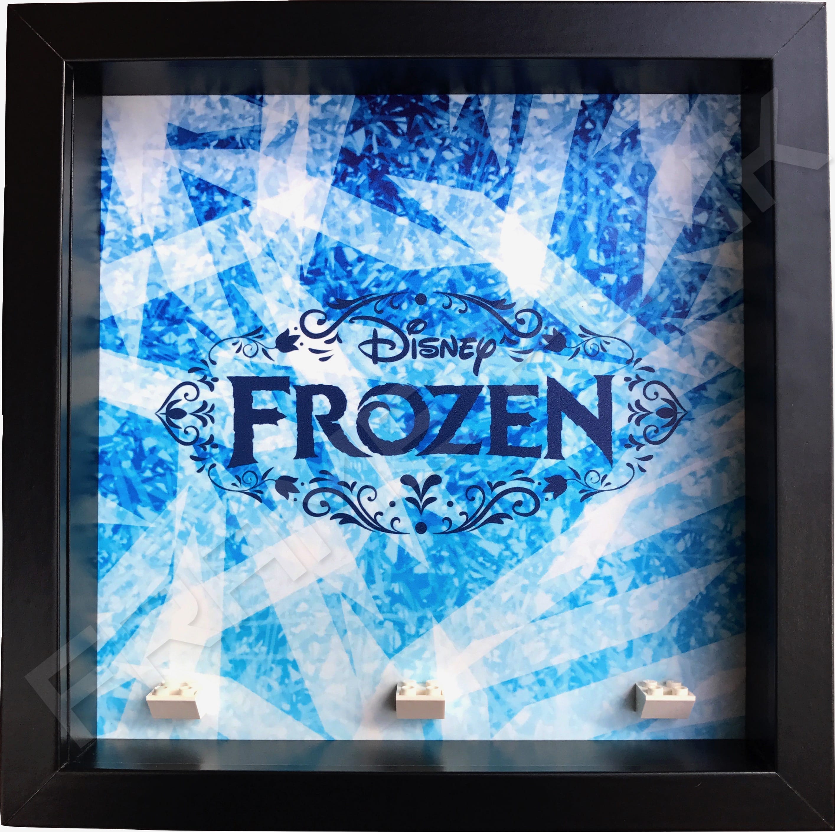 Frozen Lego minifigures display frame (Black)