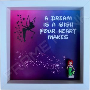 Lego Disney Princess minifigure frame with Ariel minifigure
