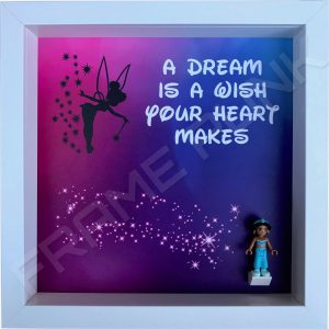 Lego Disney Princess minifigure frame with Jasmine minifigure