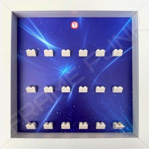 FRAMEPUNK white display frame compatible with LEGO Disney Minifigures Series 1 (Starry)