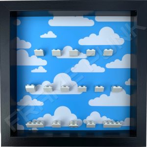 FRAME PUNK display frame compatible with LEGO The Simpsons Minifigures Series 1 & 2 - Clouds (black)