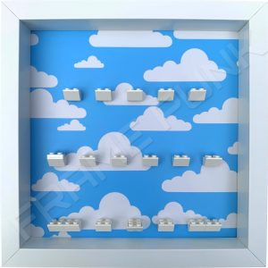 FRAME PUNK display frame compatible with LEGO The Simpsons Minifigures Series 1 & 2 - Clouds (white)