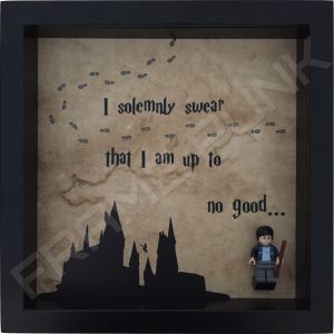 Harry Potter I solemnly swear quote lego minifigure display frame with lego minifigure