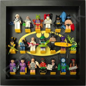 Classic LEGO Batman Movie Minifigures display frame with Series 2 minifigures (Black)