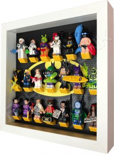 Classic LEGO Batman Movie Minifigures display frame with Series 2 minifigures (White) Side View