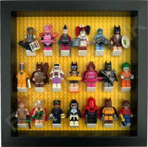 FRAMEPUNK black display frame compatible with LEGO Batman Movie Minifigures Series 1 and 2 (displaying series 1)