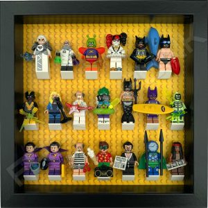 FRAMEPUNK black display frame compatible with LEGO Batman Movie Minifigures Series 1 and 2 (displaying series 2)