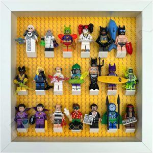 FRAMEPUNK white display frame compatible with LEGO Batman Movie Minifigures Series 1 and 2 (displaying series 2)
