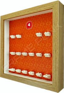 FRAMEPUNK Lego Minifigures Series 4 Display Frame (Oak) Side view