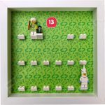 Lego minifigures series 13 display frame showing how the Snake Charmer and Unicorn Girl minifigures sit within