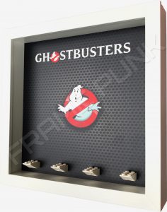 Lego Ghostbusters minifigure display frame (white) side view