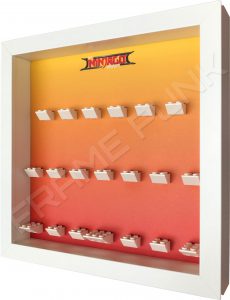 LEGO Ninjago Movie Minifigures Series display frame (orange fade) Side View