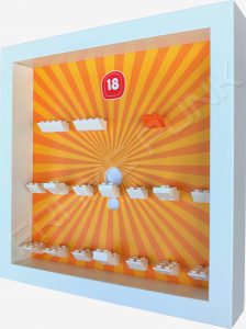 Lego minifigures series 18 display frame Side View