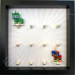 FRAME PUNK display frame compatible with LEGO Unikitty series (black) with figures