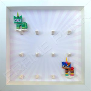FRAME PUNK display frame compatible with LEGO Unikitty series (white) with figures
