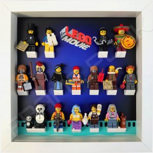 Lego Movie display frame with minifigures (white)