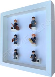 Fantastic Beasts Lego Minifigures Series Display Frame With Minifigures Side View (All White)