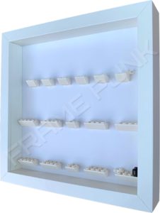 Harry Potter Lego Minifigures Series Display Frame Side View (All White)