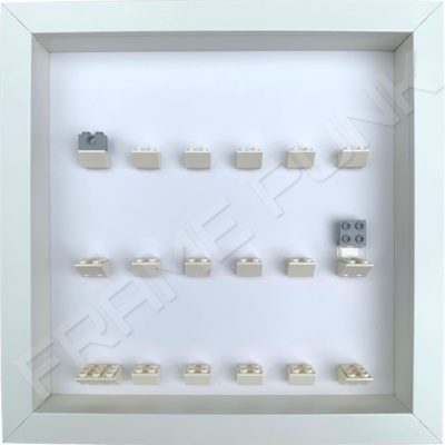 FRAMEPUNK All white display frame compatible with LEGO Disney Minifigures Series 2