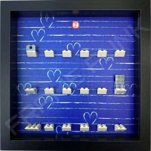 FRAMEPUNK black display frame compatible with LEGO Disney Minifigures Series 2 (Heart)
