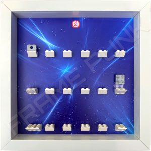 FRAMEPUNK white display frame compatible with LEGO Disney Minifigures Series 2 (Starry)