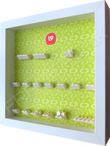 FRAME PUNK display frame compatible with LEGO Minifigures Series 19 Side view