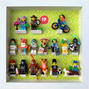 FRAME PUNK display frame compatible with LEGO Minifigures Series 19 with minifigures