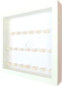 FRAMEPUNK all white display frame compatible with LEGO Batman Movie Minifigures Series 1 & 2 Side view