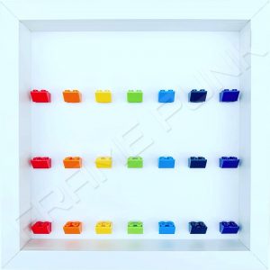 Frame Punk Rainbow display frame for 21 minifigures (white frame)