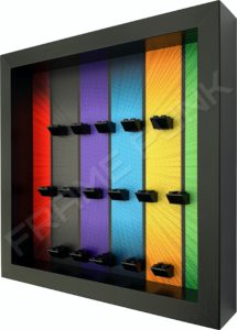 FRAME PUNK display frame compatible with LEGO DC minifigures series (black) Side view