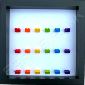 FRAME PUNK Rainbow display frame for 18 minifigures (black)