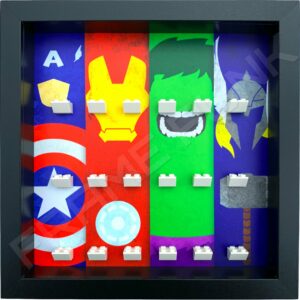 FRAME PUNK display frame compatible with LEGO Marvel Superhero minifigures (Black)