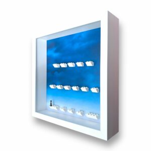 FRAME PUNK Harry Potter Lego Minifigures Series 2 Display, white frame, side view