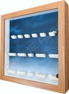FRAMEPUNK Harry Potter Lego Minifigures Series 1 Display Frame (Oak) Side view
