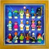 FRAMEPUNK Lego Disney Minifigures Series 1 Display Frame (Oak Starry) with minifigures