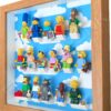 FRAMEPUNK Lego The Simpsons Minifigures Series Display Frame (Cloudy) showing Series 1 minifigures Side view