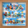 FRAMEPUNK Lego The Simpsons Minifigures Series Display Frame (Cloudy) showing Series 2 minifigures
