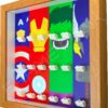 FRAMEPUNK Superhero Display Frame compatible with Lego minifigures Side view