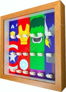 FRAMEPUNK Superhero Display Frame compatible with Lego minifigures Side view