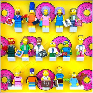 FRAMEPUNK display showing Lego The Simpsons Minifigures Series 2 (Donuts)