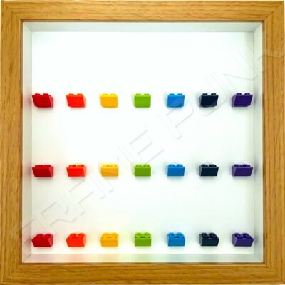 FRAMEPUNK 21 Rainbow Display Frame compatible with Lego minifigures