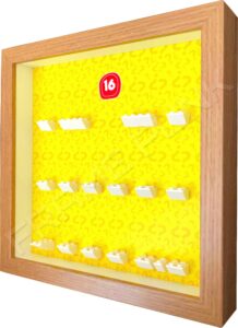 FRAMEPUNK Lego Minifigures Series 16 Display Frame (Oak) Side view
