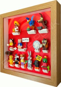 FRAMEPUNK LEGO Looney Tunes Minifigures Series 1 Display Frame With Minifigures Side View