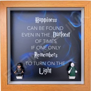 FRAMEPUNK display compatible with two LEGO Harry Potter minifigures (Oak) with minifigures